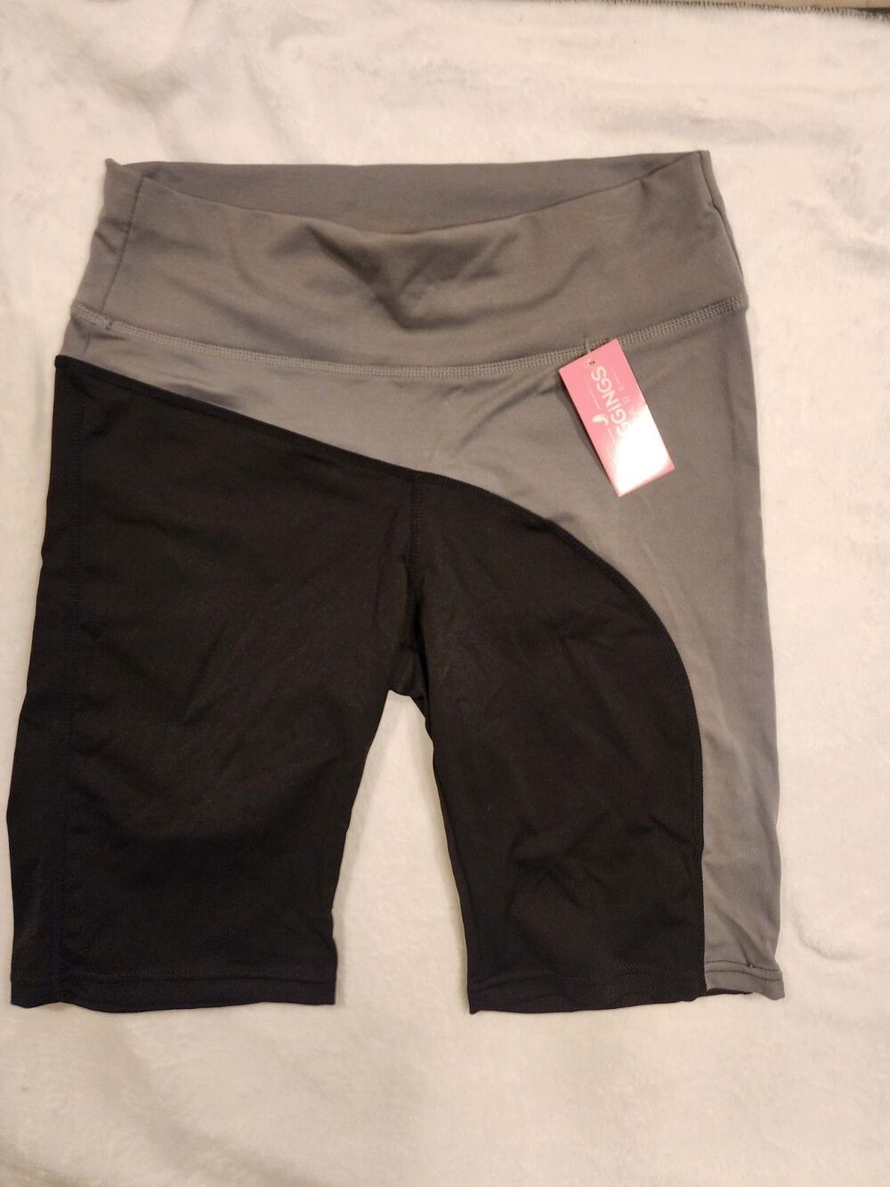 Leggings Park Athletic Shorts Black Grey  Womens Size L